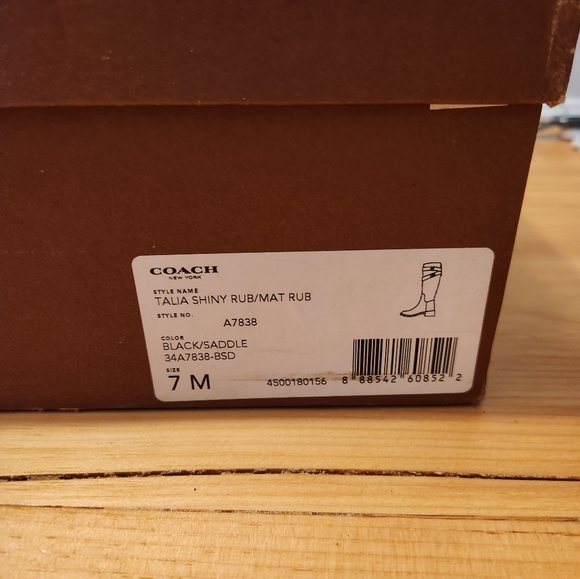 Coach Talia Shiny Rubber Boot - Picture 8 of 8